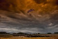 Paragliding in the storm