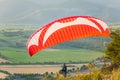 Paraglidling on the wind Royalty Free Stock Photo
