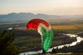 Paraglidling on the wind Royalty Free Stock Photo