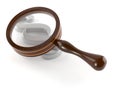 Paragraph with magnifying glass Royalty Free Stock Photo