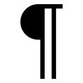 Paragraph sign Editable pilcrow text symbol typing element icon black color vector illustration image flat style Royalty Free Stock Photo