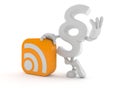 Paragraph symbol character with RSS icon Royalty Free Stock Photo
