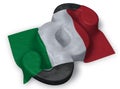 Paragraph symbol and flag of italy