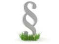 Paragraph symbol on grass Royalty Free Stock Photo