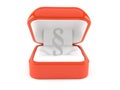 Paragraph symbol inside engagement ring box