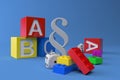 Paragraph symbol with toy blocks Royalty Free Stock Photo