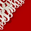 Paragraph white symbol in the corner on a red background. Royalty Free Stock Photo