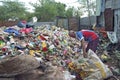 Recycling plastic bottles as a survival strategy Royalty Free Stock Photo