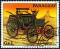 PARAGUAY - CIRCA 1983: A stamp printed in Paraguay shows Benz Velo, 1894, circa 1983.