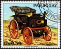 PARAGUAY - CIRCA 1983: A stamp printed in Paraguay shows Panhard-Levassor, 1892, circa 1983.