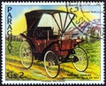 PARAGUAY - CIRCA 1983: A stamp printed in Paraguay shows Peugeot-Daimler, 1894, circa 1983.