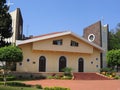 Paraguay, Ciudad del Este: San Blas cathedral, boat architecture Royalty Free Stock Photo