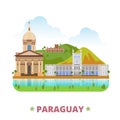 Paraguay country design template Flat cartoon styl
