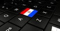 Paraguay flag button on laptop keyboard.