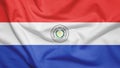 Paraguay flag with fabric texture