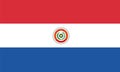 Paraguay flag vector.Illustration of Paraguay flag