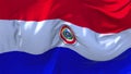231. Paraguay Flag Waving in Wind Continuous Seamless Loop Background.