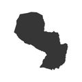 Paraguay map silhouette Royalty Free Stock Photo