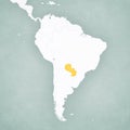 Map of South America - Paraguay