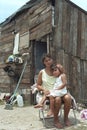 Paraguayan mother and child live in great poverty Royalty Free Stock Photo