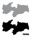 Paraiba State silhouette maps