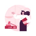 Paralegal services abstract concept vector illustration.