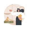 Paralegal services abstract concept vector illustration.