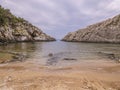 Paralia Glossa near Voidokilia Beach is a popular beach in Messinia in the Mediterranean area, Greece.