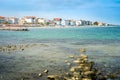 Paralia Katerini Beach View In Greece. Perfect Summer Destination In The Greek Riviera Royalty Free Stock Photo