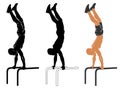 Parallel bars handstand