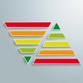 2 Parallel Colored Pyramids Infographic PiAd Royalty Free Stock Photo