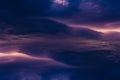 Parallel dramatic storm clouds space Royalty Free Stock Photo