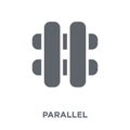 Parallel icon from Geometry collection.
