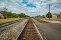 Parallel Railroad Tracks Royalty Free Stock Photo