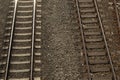 Parallel railway lines Royalty Free Stock Photo