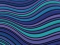 Seamless abstract wavy stripes in shades of deep blue purple teal and light blue creating a fluid dynamic pattern with subtle Royalty Free Stock Photo