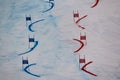 parallel slalom track Royalty Free Stock Photo