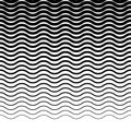 Parallel wavy-zigzag horizontal lines - Horizontally repeatable