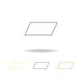 parallelepiped colored icon. Can be used for web, logo, mobile app, UI, UX