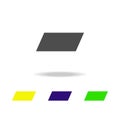 parallelepiped colored icons. Elements of Geometric figure colored icons. Can be used for web, logo, mobile app, UI, UX