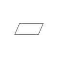 Parallelepiped icon. Geometric figure Element for mobile concept and web apps. Thin line icon for website design and development,