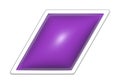 Parallelogram 3d shapes, 3d geometric basic, simple parallelogram purple shape