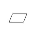 Parallelogram icon. Element of geometric figure for mobile concept and web apps. Thin line Parallelogram icon can be used for web