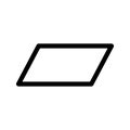 Parallelogram Icon Vector Symbol Design Illustration