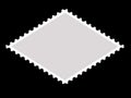 Parallelogram shape postage stamp frame Royalty Free Stock Photo