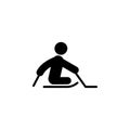 paralympic ice sledge hockey icon. Element of disabled human in sport icon for mobile concept and web app. Detailed paralympic ice Royalty Free Stock Photo
