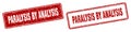 Paralysis by analysis stamp set. paralysis by analysis square grunge sign Royalty Free Stock Photo