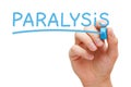 Paralysis Handwritten With Blue Marker