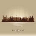 Paramaribo Suriname city skyline vector silhouette