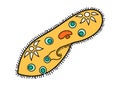 Paramecium Caudatum proteus science icon with nucleus, vacuole, contractile. Biology education laboratory cartoon